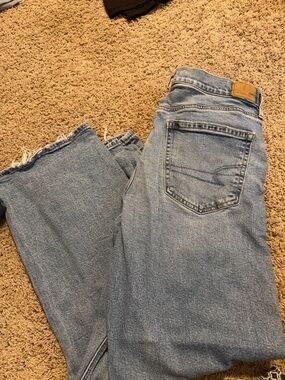 American Eagle Outfitters Light Blue Straight Leg Jeans
